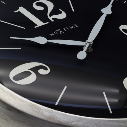 Wanduhr 39 cm - Geräuschlos - Weiß - Metall - "Klassisch"