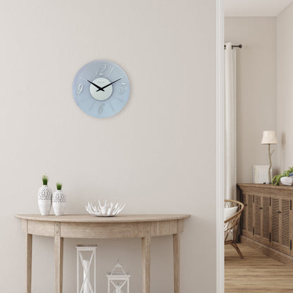 NeXtime Clocks Dali Round wall clock, 43cm, silent operation, glass with frosted and mirror finish, modern round design.
