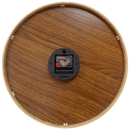 NeXtime Wandklok Yogi, 40cm, stil, paars, houten frame, geschikt voor muurdecoratie