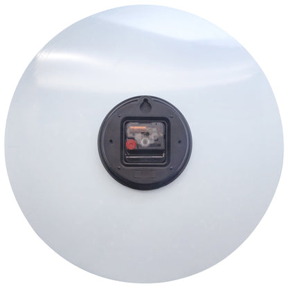 NeXtime Clocks 40cm green glass and aluminum wall clock with silent operation and modern "Classy Medium" design.
