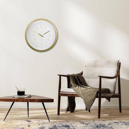 NeXtime Galaxy wall clock, 40cm diameter, black and white plastic design, modern decorative timepiece.