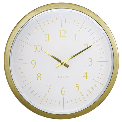 NeXtime Galaxy wall clock, 40cm, black and white plastic design with modern starry galaxy pattern.
