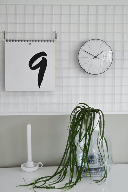 Wanduhr/Tischuhr - 20 cm - Glas - Kuppelförmiges Glas - 'Big Stripe Mini Dome'