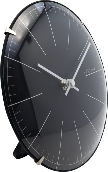Wanduhr/Tischuhr - 20 cm - Glas - Kuppelförmiges Glas - 'Big Stripe Mini Dome'