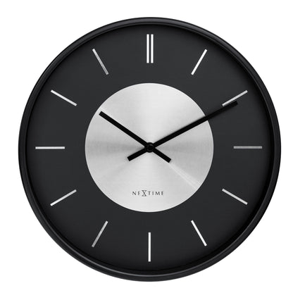 NeXtime Retro II wall clock with a 25cm metal frame and silent movement, featuring a vintage-inspired design.