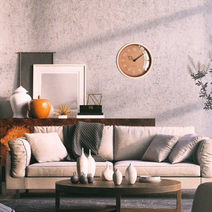 NeXtime Golden Hour wall clock, 30.5cm, silent operation, ABS material with a stylish gold-tone design.