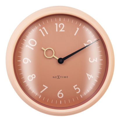 NeXtime Golden Hour Wall Clock, 30.5cm silent ABS clock with a stylish design, front view showing the clock face.