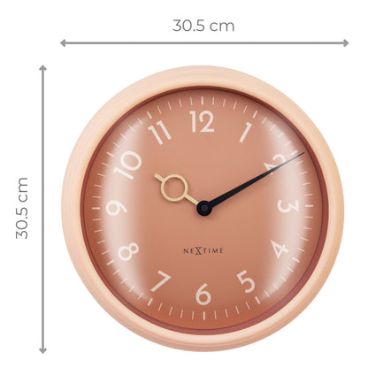 NeXtime Golden Hour wall clock, 30.5cm, silent operation, ABS frame with a stylish gold-toned design.