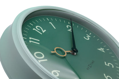NeXtime Golden Hour wall clock, 30.5cm, silent operation, ABS frame, decorative modern design, detailed view of the clock face