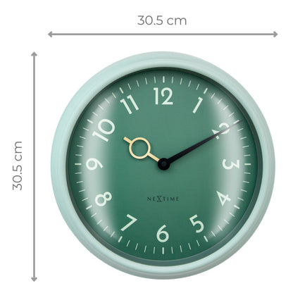 NeXtime Golden Hour wall clock, 30.5cm, silent movement, ABS case with a stylish golden finish on the clock face.