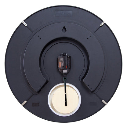 NeXtime wandklok 'Duomo 50 Pendulum' met grote 50cm diameter, domed glazen lens en stille pendel, muurklok voor aan de muur