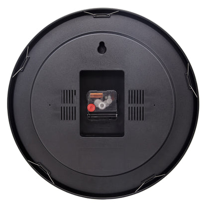 Wanduhr 35 cm - Geräuschlos - Schwarz - Eloxiertes Aluminium - NeXtime 'Station All Black'