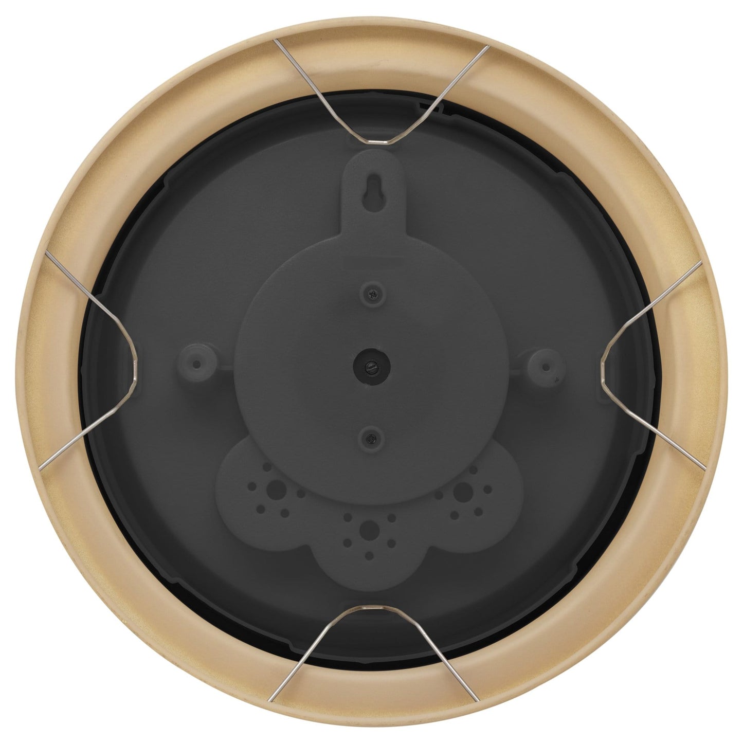 Wetterfestes Barometer - 22 cm - Metall - Verzinktes Orchideenmuster