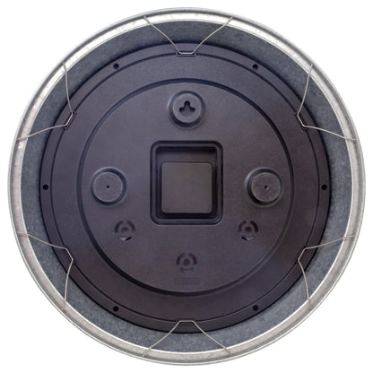 Wetterstation - Wanduhr - Wetterfest - 40,5 cm - Metall - Verzinktes Tulpenmuster