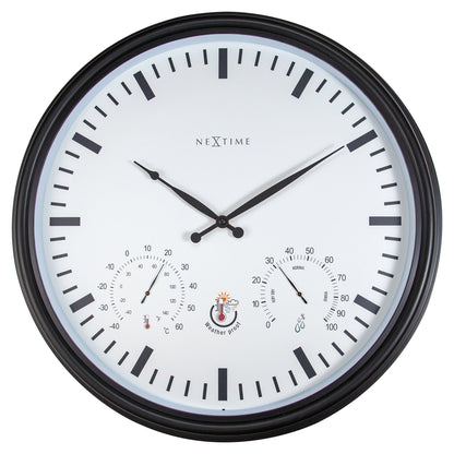 NeXtime Clocks garden wall clock with sunflower design, weatherproof 50.5 cm outdoor clock for garden or patio.