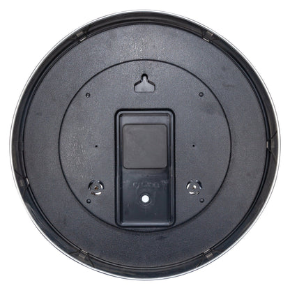 Wetterstation - Wanduhr - Wetterfest - 35 cm - Geräuschlos - Aluminium - Clematis