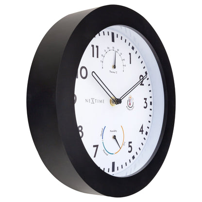 NeXtime Clocks garden weatherproof wall clock with 25.5 cm diameter, Daisy design, suitable for outdoor use.