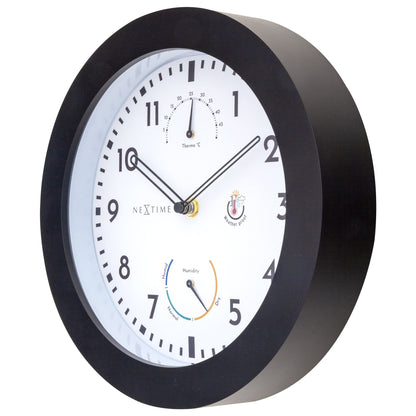 NeXtime Clocks garden wall clock with Daisy design, weatherproof, 25.5 cm diameter, suitable for outdoor use