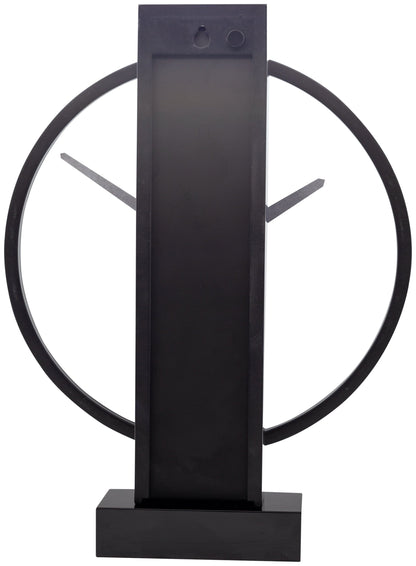NeXtime Clocks Carl Small wooden and steel table or wall clock, 34 x 27 cm with a modern design.