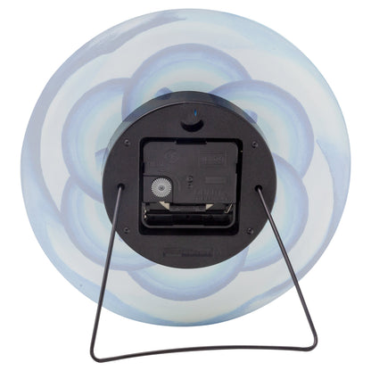 NeXtime Clocks blue 20cm silent table/wall clock with tempered glass front, designed as the Cosmo Table model.