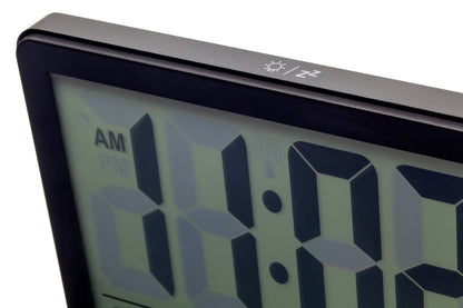NeXtime digital alarm clock with weather station display, 17.3x14x2.7cm, ABS plastic, wall or table mount, model Oneforall.
