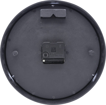 Back view of NeXtime Clocks Peter wall clock with a 26cm plastic case, showing the clock's rear and mounting mechanism.