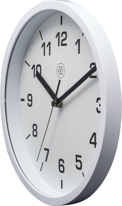 NeXtime Clocks wall clock, 20cm plastic design, showing the right side of the Easy Small model with black hour and minute hands.