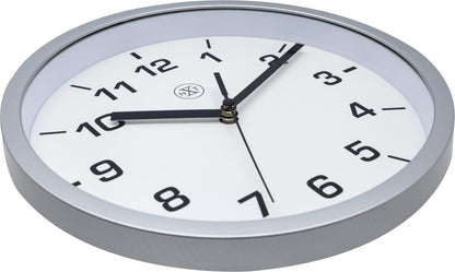 NeXtime Clocks Easy Small 20cm plastic wall clock with minimalist design and black hour and minute hands.