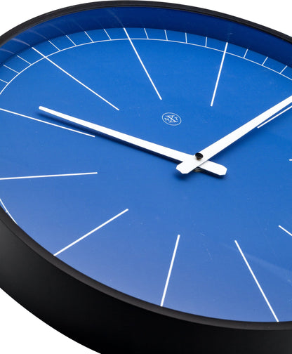 Gray plastic wall clock, 40 cm diameter, NeXtime Clocks with black hands and minimalist design.