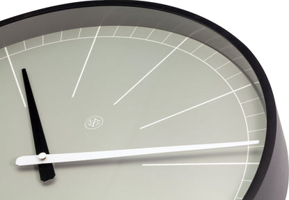 Gray plastic wall clock by NeXtime Clocks, 40 cm diameter with detailed clock face and minimalist design.