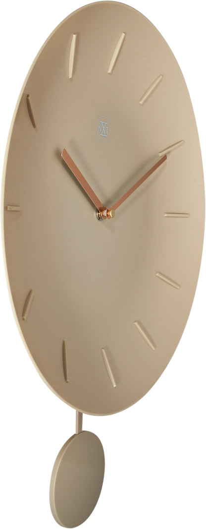 NeXtime Clocks wall clock, 30cm plastic design with a bowl-shaped face, shown from the left side.