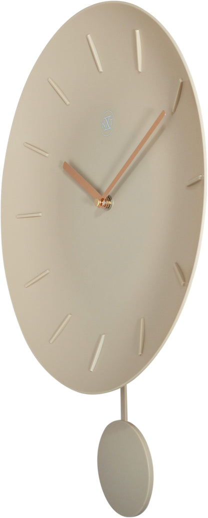 NeXtime Clocks plastic wall clock with 30 cm diameter featuring a bowl design, shown from the right side.