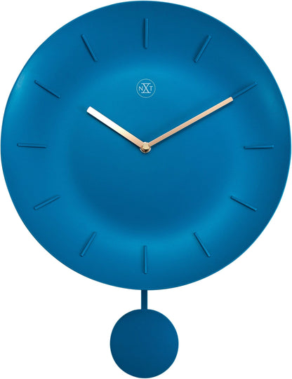 NeXtime Clocks wall clock with a 30 cm plastic bowl-shaped design, featuring a modern round face and black hour and minute hands.