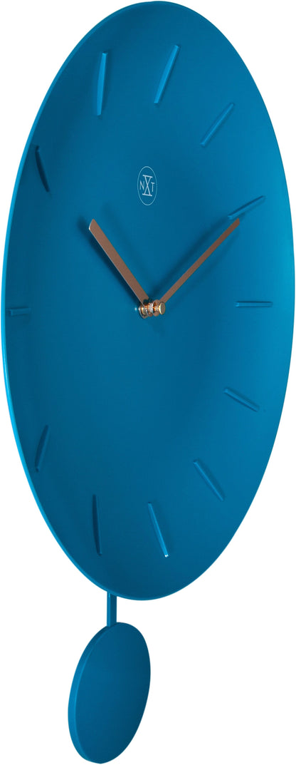 NeXtime Clocks wall clock, 30 cm plastic design with a bowl shape, shown from the left side in the image.