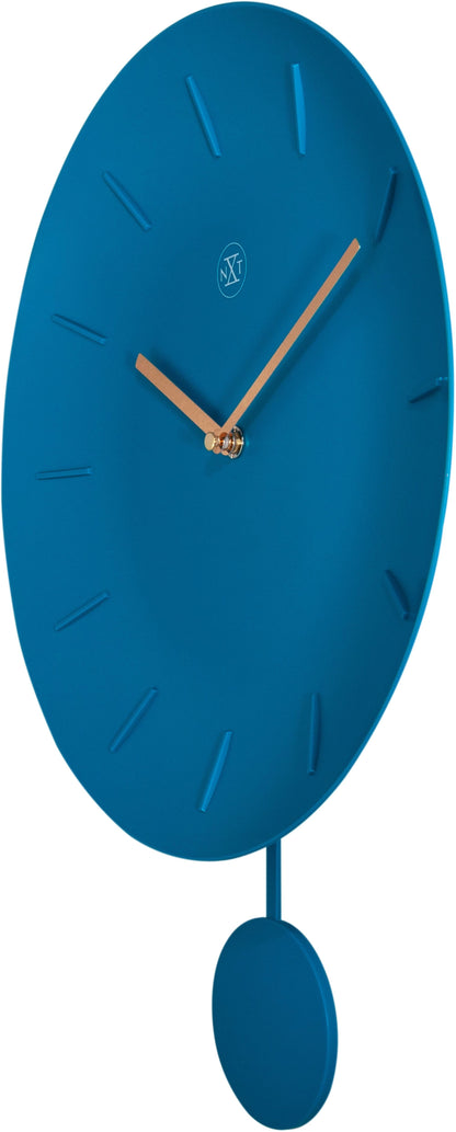 NeXtime Clocks wall clock with a 30 cm plastic bowl design, shown from the right side in the image.