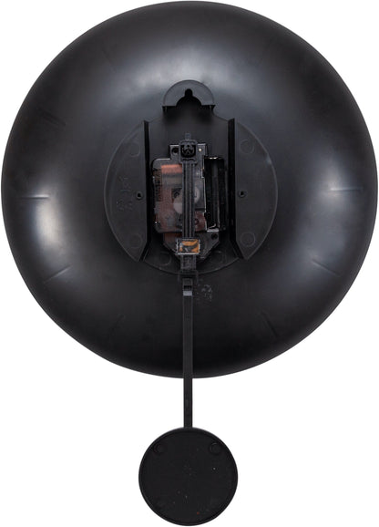 NeXtime Clocks wall clock with 30 cm plastic bowl design, showing a close-up of the clock's back and mounting mechanism.