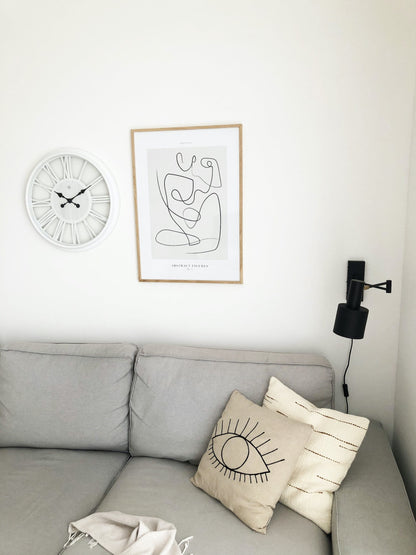 NeXtime Clocks Quebec wall clock, 51 cm plastic frame with modern design, suitable for indoor wall decor.