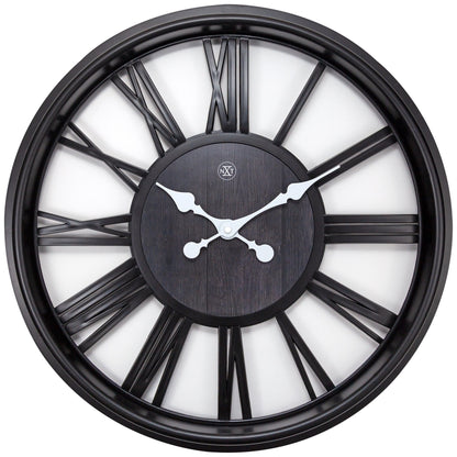 NeXtime Clocks Quebec wall clock, 51cm plastic design with black hour and minute hands on a white clock face.