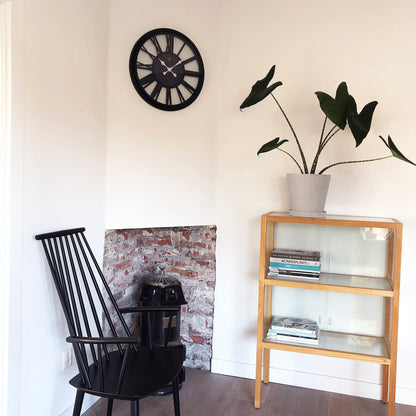 NeXtime Clocks Quebec wall clock, 51 cm plastic clock with minimalist design, suitable for interior wall decor.
