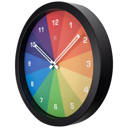 NeXtime Clocks 36cm silent plastic wall clock with a modern "Joy" design, shown from the right side.