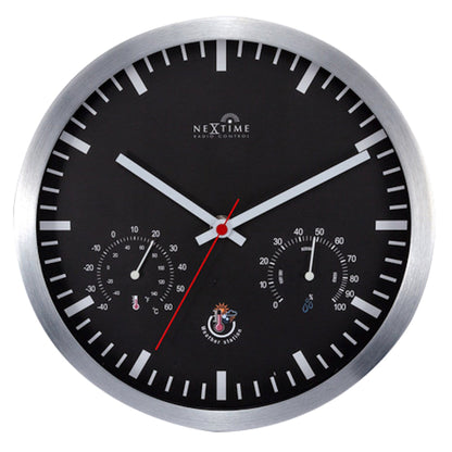 Stationsuhr mit Wetterstation – 25 cm – funkgesteuert