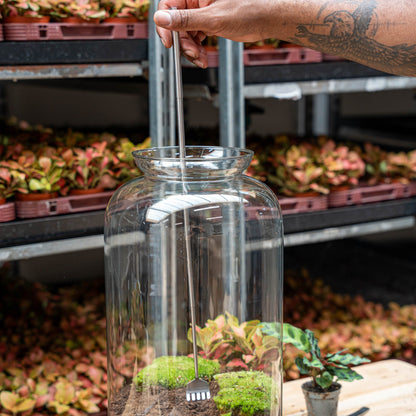 Terrarium-Werkzeug - Rechen - 16-49 cm - Teleskopierbar - Edelstahl