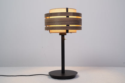 Zwarte metalen tafellamphouder voor E27 lampen, 35x20cm, geschikt voor universeel gebruik, van NeXtime Clocks.