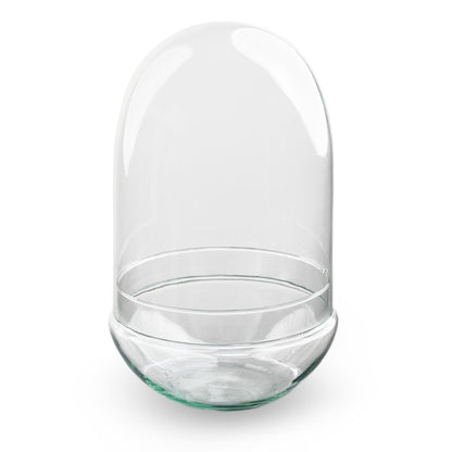 Egg XL glass terrarium bottle by Florazo NL with transparent glass, designed for DIY terrarium projects.
