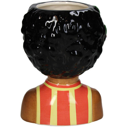 Vase Lady Sunny + 10 realistische Tulpen, weiß/grün