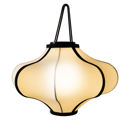 NeXtime Clocks Lumi 40cm lantern-style elastic fabric lamp shade, front view showcasing its design and material.