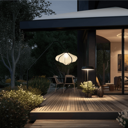 NeXtime Clocks Lumi 60cm lantern-style fabric lamp shade with elastic for ceiling or table lighting.