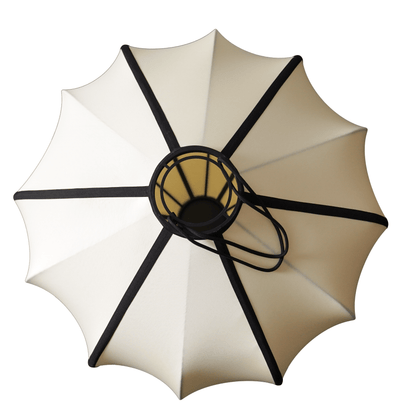 NeXtime Clocks Lumi 60cm lantern-shaped fabric lamp shade with elastic fitting, designed for stylish lighting decor.