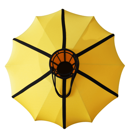 Yellow 60cm lantern-style fabric lamp shade by NeXtime Clocks, featuring elastic material and a modern lantern design.