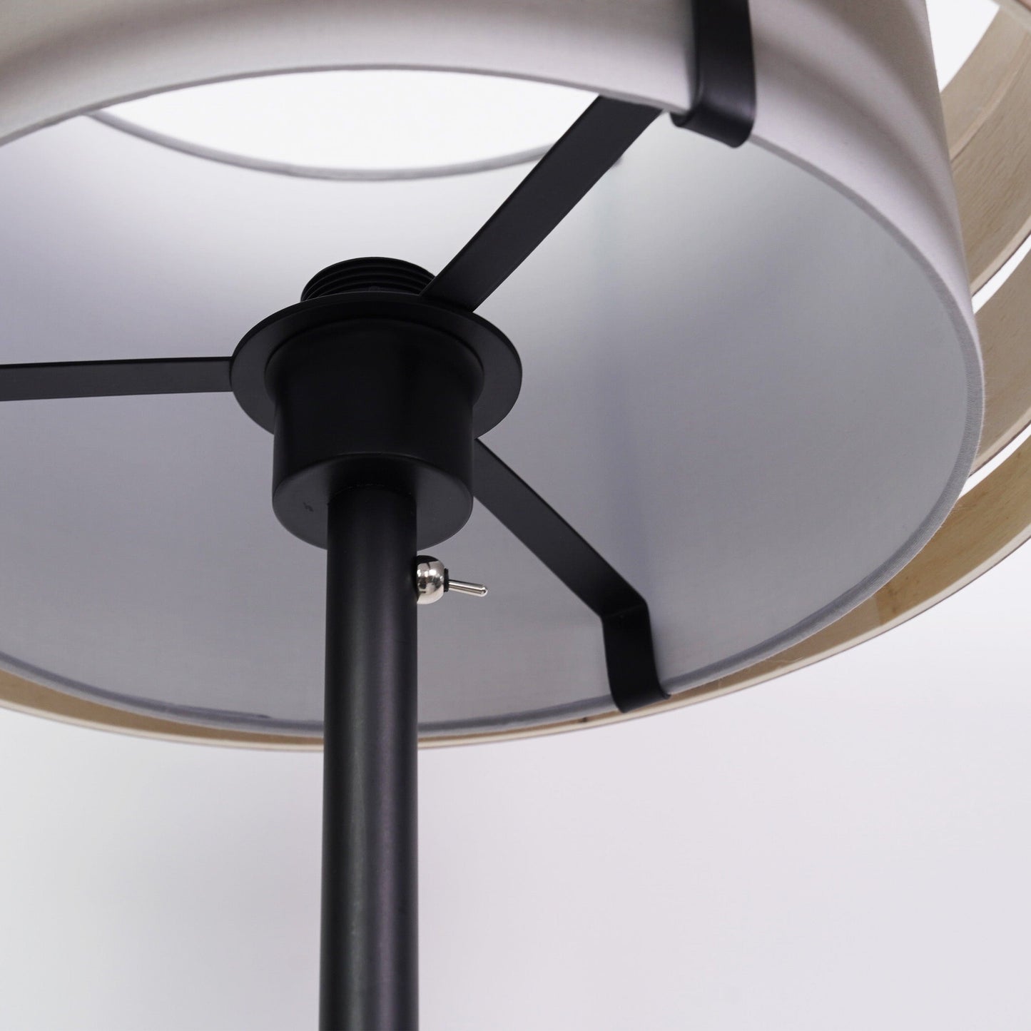 Tischlampenständer (Universal E27) 35x20cm-Metall-Schwarz "Beam"